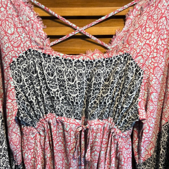 Altar’d State Rayon Boho Dress with Butterfly Sleeve - Picture 3 of 8